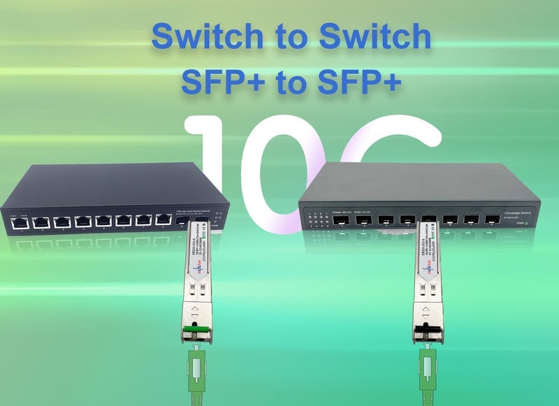 Elfcam ® - 1 Pair 10G SFP+ BiDi SC Fiber Transceiver Module, with Fiber Port SC Simplex Single Mode 9/125um OS2, Compatible with Mallanox, DDM 20km - Image 4